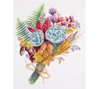 Panna Kit de point de croix "Bouquet d'automne" 23,5x29cm, motif à compter