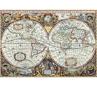 PANNA - Kit de Point de Croix Compté - Carte du Monde - PZ-1842 - Canevas kit complet - tissu Linda - 46.5 x 66 cm - Kit de bricolage