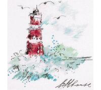 PANNA Kit de point de croix, tissu, lumière de tête, Linda