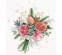 Panna Kit point de croix compté Bouquet et grenade 28,5 x 32,5 cm