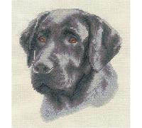 PANNA Kit Point de Croix Labrador Noir 17,5 x 23,5 cm