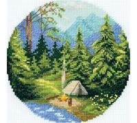 PANNA Kit point de croix multicolore 12 x 12 cm