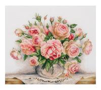 Panna Point de Croix Set "Golden Series Bouquet de Roses", modèle à compter, 27x