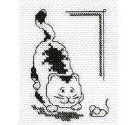 Panna, set point de croix "chats - souris", 9,5x12cm, motif à compter