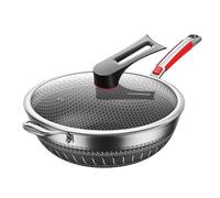 Pannature profonde avec couvercle-intérieur anti-éraflure, compatible induction | poignée résistante à la chaleur, pour lave-vaisselle de cuisine quotidienne safe casseroles faciles propres p