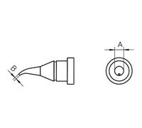 Panne à souder Weller LT-1X forme ronde, taille de la pointe incurvée 0.4mm contenu 1pc.