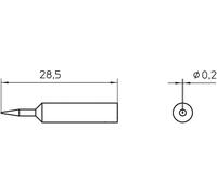 Panne de fer à souder forme ronde Weller XNT 1S Taille de la panne 0.2 mm Longueur de la panne 28.5 mm 1 pc(s)