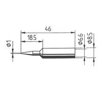 Panne de fer à souder longue durée Ø 1.0 mm ERSADUR Ersa 832 BD LF
