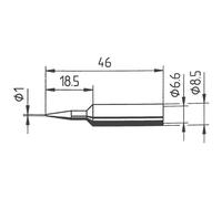 Panne de fer à souder longue durée Ø 1.0 mm ERSADUR Ersa 832 BD LF