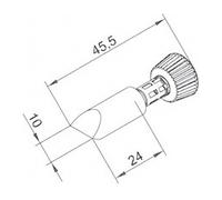 Panne de fer à souder longue durée ERSADUR 10mm de Ersa type 0102CDLF100/SB