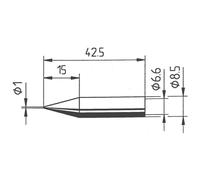 Panne de fer à souder pointue 1 mm Ersa 842 BD