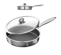 Panne non stick - Pannatura antiadhésif | Poêle antiadhésive | Pots avec poêles à frire | Pots en acier inoxydable avec couvercle, outils de cuisson pour un pavillon d'appartements