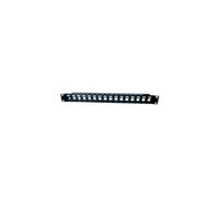 Panneau 1U 16 ports STP keystone avec support cables