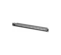 Panneau 1U 24 ports STP keystone avec support cables
