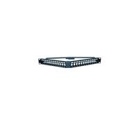 DEXLAN Panneau 1U angulaire 24 ports UTP keystone avec supp cables