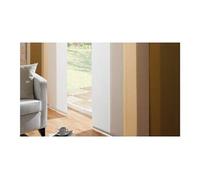 GARDINIA Porte-panneau pour Rail de Panneau Japonais et Tringle à Rideau avec Rail Intégré, Velcro et Glissières Pré-assemblés, Support avec Tête Coulissante et Sous-profil, 60 cm, Atlanta, Blanc