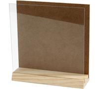 panneau 3D MDF/bois/verre 15 cm chacun brun/blanc