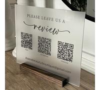 Panneau 3D multi-code QR personnalisé en acrylique pour étiquettes de médias sociaux stockage Wifi support personnalisé Cash App Venmo Instagram Facebook Business Scan to Pay Menu de paiement Boutique