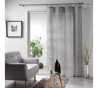 Voilage DOUCEUR D'INTERIEUR Panneau a anneaux 140 x 240 cm voile tisse milza Anthracite