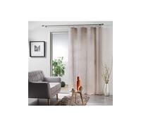 Douceur d'Intérieur Panneau à anneaux Voile tissé Milza 140 x 240 cm Beige G