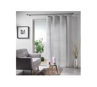 Panneau a anneaux 140 x 240 cm voile tisse milza Gris