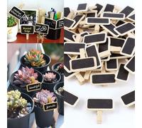 Panneau À Clip Rectangulaire En Bois, Mini Tableau Noir Pour Messages, Carte Mémo, Étiquette De Marque, Prix, Table De Numéros