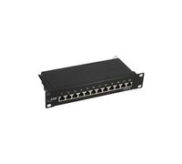 InLine Panneau de brassage 76213S Cat.6 12 prises, 10", 1U, noir, RAL9005