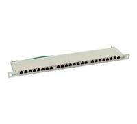 InLine 76224A Panneau de brassage Cat.6 24 voies 48,26 cm (19"), 0,5HE, gris clair, RAL7035