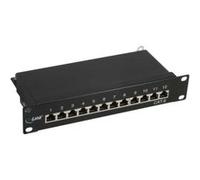 InLine Panneau de brassage 76213S Cat.6 12 prises, 10", 1U, noir, RAL9005