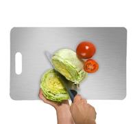 Panneau à découper double face - planche à découper à viande et à légumes en acier inoxydable | Coupe de cuisine lourde, tranchage, carton pour les fruits, légumes, viande, durable et facile à nettoye