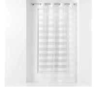 Panneau à œillets - LALINA - Voile - 140 x 260 cm - Blanc - Contemporain - Design