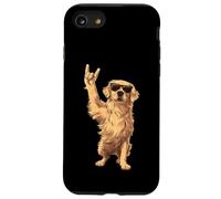 Panneau à Main Cool Golden Retriever Rock Punk Dog Graphic avec Coque pour iPhone SE (2020) / 7/8