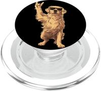 Panneau à Main Cool Golden Retriever Rock Punk Dog Graphic avec PopSockets PopGrip pour MagSafe