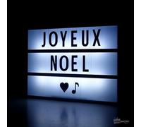 Panneau à Messages LightBox A4 (72 caractères) - Noir Et Blanc