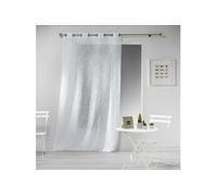 Douceur d'Intérieur Haltona Panneau A Oeillets Effet Lin Tisse Haltona Polyester, Blanc, 240x140 cm