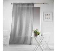 Douceur d'Intérieur Haltona Panneau A Oeillets Effet Lin Tisse Haltona Polyester, Gris, 240x140 cm