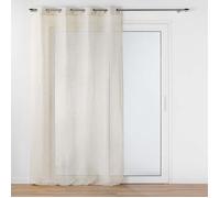 Douceur d'Intérieur – Voilage à œillets Aline – 140 x 240 cm – Polyester & lin – Beige