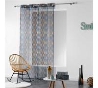 Panneau a oeillets 140 x 240 cm voile imprime transfert palpito Anthracite Douceur d'Intérieur Gris G