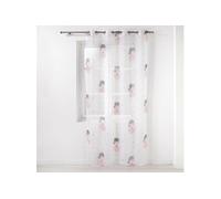 Voilage DOUCEUR D'INTERIEUR Panneau a oeillets 140 x 240 cm voile imprime transfert petite princesse Blanc