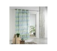Panneau a oeillets 140 x 240 cm voile imprime transfert winter green Blanc Douceur d'Intérieur Blanc