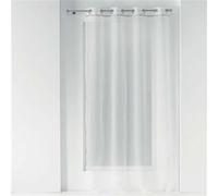 Douceur d'Intérieur – Panneau à œillets 140 x 240 cm – Voile sablé, bande fantaisie étincelle Blanc