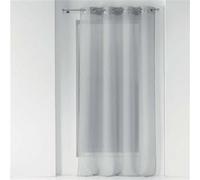 Panneau a oeillets 140 x 240 cm voile sable+bande fantaisie etincelle Gris Douceur d'Intérieur Gris G