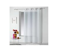 Voilage DOUCEUR D'INTERIEUR Panneau a oeillets 140 x 240 cm voile sable top pompons poupette Blanc