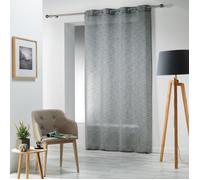 Panneau a oeillets 140 x 240 cm voile tisse carlin Anthracite Douceur d'Intérieur Gris