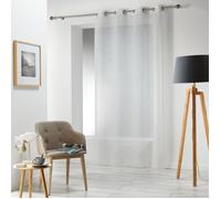Douceur d'Intérieur Voilage Carlin à œillets voile tissé 140 x 240 cm Blanc G