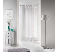 Panneau a oeillets 140 x 240 cm voile uni voiline Blanc Douceur d'Intérieur Blanc G