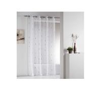 Panneau a oeillets 140 x 260 cm voile sable fils chenille chenilla Naturel Douceur d'Intérieur Beige