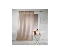Panneau a oeillets 140 x 280 cm effet lin tisse haltona Noisette