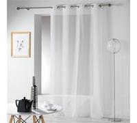 Panneau a oeillets 140 x 280 cm etamine crash telma Blanc Douceur d'Intérieur Blanc G