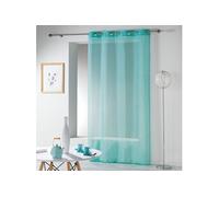 Douceur d'Intérieur, Voilage à Oeillets (140 x 280 cm) Telma Bleu, Etamine Crash